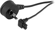 R720ACR DOSS 2M 240V Ac Mains Figure 8 Iec-C7 Right Angle Both Ends Fitted with a Right-Angle Iec C7 / Figure-8 Connector and Australian Right-Angle 2-Pin Mains Plug with Insulated Pins. Fitted
