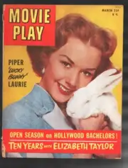 MAG: Movie Play 3/1953-Piper Laurie-Donald O'Connor-Linda Christian-Fernando ...