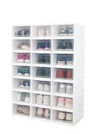 在飛比找樂天市場購物網優惠-日本愛麗思鞋盒收納盒透明加厚防塵收納神器抽屜式家用塑膠整理箱
