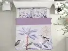 3D Purple Leaves Bird 2671NA Bed Pillowcases Quilt Cover Duvet Andrea haase Fay