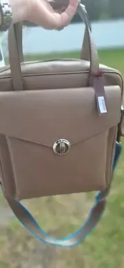 Davidoff Safiano Icon Leather Reporter Handbag Retail 1145 $