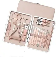 7/10/12/18/19Pcs/Set Manicure Set Pedicure Nail Tools Kit Stainless Steel Nail Cutter Scissor Clippers Professional Manicure Set,MGJ,18Pcs