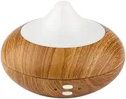Essential Oil USB Diffuser, 210ml Oil Diffuser with 7 Color Lights and 4 Timer, Aromatherapy Diffuser with Auto Shut-off Function, Cool Mist Humidifier BPA-Free for Bedroom Home -Wood Grain