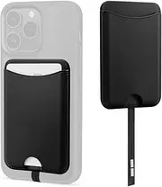 SPIGEN CYRILL Kajuk Mag MagSafe Wallet for iPhone 16 15 14 13 12 Pro Max Plus Mini MagSafe Case, Leather Design Easy Access Magnetic Card Holder for MagSafe - Black