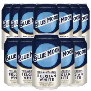 Blue Moon 12 Pack Non-Alcoholic Belgian Style Wheat Beer - Brew in 12oz