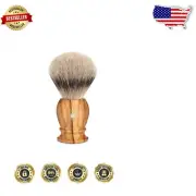 Luxury Silvertip Badger Shaving Brush with Olive Wood Handle - Classic Elegance