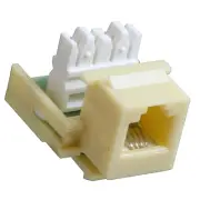 100- RJ11 Cat3 Telephone Keystone Jack Ivory