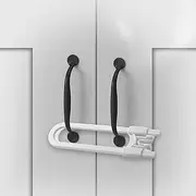 [6 Packs-Upgrade] Sliding Cabinet Locks Child Safety,Great for Baby Proofing for Both Cabinet Knob and Cabinet Handle,Proof Your Kitchen,Bathroom,Storage Door,Easy Install Without Drilling or Adhesive