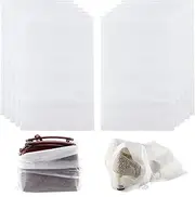 Ginojex Non-Woven Fabric Storage Bags 10Pcs Travel Shoe Bags Dust Cover Pouch Portable Drawstring Home Packing Bags (Small)
