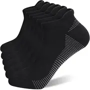 [vvfxx] Men's Sports Socks Trainer Socks for Men Women, Cushioned Running Ankle Socks Cotton Athletic Socks Anti-Blister Running Walking Socks