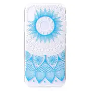 For iPhone XS MAX Cover,Grippy Thin Slim Shockproof Phone Case,Blue Flower