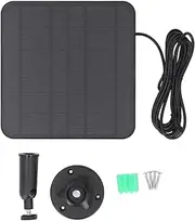 Solar Panel for Outdoor Security Camera, 12W Solar Panel for Ring Spotlight Camera, for Stick Up Cam Battery, IP65 Weatherproof Solar Powered, Wall Mount (Black)