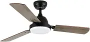 44in Ceiling Fan with LED Light and Remote Control 6-Speed 2 Rotating Timer