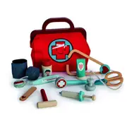 Tender Leaf Toys 24.5cm Doctor's Bag & Accessory Wood Toy Role-Play Set Kids 3+