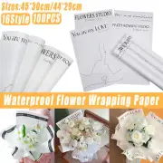 100Pcs English Letters Border Gift Packaging Paper Bouquet White Wrapping Paper