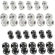Clothes Hidden Button, 100 Sets Sew-On Snap Buttons Metal Snaps Fasteners Press