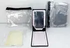 2x Mary Kay Tri-Fold Standing Travel Makeup Palette Mirror with Clear Zipper Bag