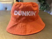 Dunkin Donuts Reversible Bucket Hat Orange Pink Summer — One Size - NEW NWOT