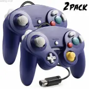2 Pack Wired Gamecube Controller Gamepad Joystick Compatible for Gamecube &Wii U