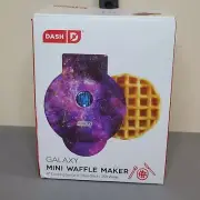 Dash Galaxy Mini Waffle Maker DMW100GP Paninis, Hash Browns, Mini Treats Purple