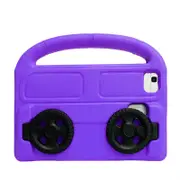 Wheel Samsung Tablet Tablet Case For 8.0inch Tab A 3 4 E/8.7inch Tab A7lite Shockproof Stand Cover With Handle Stand-Purple