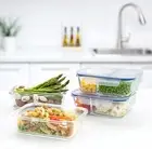 Glass Lunch box/Bento box for meal prep with Leak Proof Lids (Set of 4 )