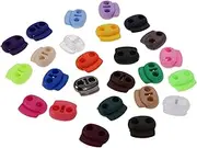 Angoily 25pcs Transparent Cord Locks for Drawstrings Plastic Spring Fasteners Toggle Stoppers for Laces Sweatpants Gloves and Bags Easy Installation and Versatile Use