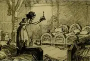 SNOW WHITE AND THE SEVEN DWARFS, STORY SKETCH BY DISNEY STUDIO ARTIST