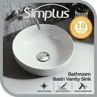 Simplus Bathroom Ceramic Basin Vanity Sink Hand Wash Bowl Above Counter 32X32CM