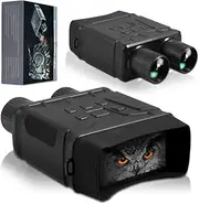 tkwser Night Vision Binoculars, 1080p Full HD Infrared (IR) Digital Night Vision Scope Camera, 128GB TF Card for Hunting, Camping, Travel