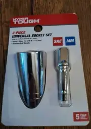 Hyper Tough 2-Piece 3/8-Inch Drive: Universal Socket & Adaptor Set