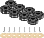 uxcell 8 Pcs Subwoofer Isolation Pad, 40x15mm Speaker Isolation Pad Feet Speaker Spikes Turntable Audio Studio Monitor Isolation Pad for Audio Equipment, M4 Screws Black