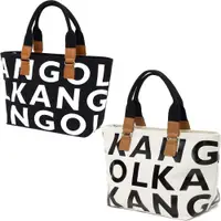 在飛比找PChome24h購物優惠-KANGOL 側背包 手提包 帆布包 大英文滿版LOGO 米