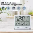 Travel Alarm Clock with LCD Screen and Built in Thermometer for Convenience