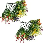 GLEAVI Realistic Artificial Eucalyptus Leaves Decorative Table Garland Silk Plant for Home