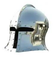 LARP 18GA Medieval Barbuta Helmet Great Knight Templar Helmet Replica Gift