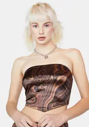 Little Pick Me Up Satin Tube Top