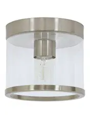Aston 1 Light DIY Batten Fix in Brushed Chrome/Clear