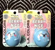 2x LA COLORS YOU'RE BERRY NICE C37286 BERRY SCENTED HYDRATES CHAPSTICK LIP BALM