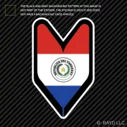 Paraguayan Driver Badge Sticker Die Cut Decal wakaba leaf soshinoya Paraguay PRY