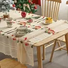 AU Christmas Tablecloth for Rectangle Tables Table Cover Decorative Table Cloth