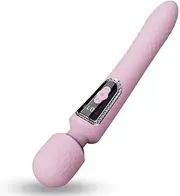 Telescopic Rechargable Wand Vibrator with Intelligent LCD Screen – Heated, Powerful Vibrations, Smooth Food-Grade Silicone, Stylish Design, Rechargeable Personal Massager Toy for Relaxation & Pleasure. (Fairy Floss)
