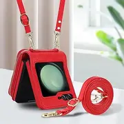 UYPTK Crossbody Zipper Cards Leather Case for Samsung Galaxy Z Flip 5 4 3 5G Flip4 Flip5 Long Lanyard Pocket Bag Wallet Cover,red,for Samsung Z Flip5
