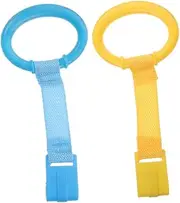Hohopeti Crib Pull Rings Bed Stand up Rings for Infants Toddlers Walking Assistant