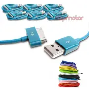 6X 3FT USB SYNC DATA POWER CHARGER AQUA BLUE CABLE IPHONE IPOD CLASSIC NANO IPAD