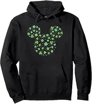 [Disney] Mickey Mouse Icon Shamrock Clovers St Patrick s Day Pullover Hoodie