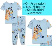Bluey and Bingo Character SIZE 18 Months Snug Fit Two-Piece Sleep Set color BLUE