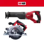 Milwaukee SAWZALL Reciprocating Saw and 6-1/2" Circular Saw 18V Li-Ion Cordless