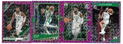 JAYLEN BROWN 2017/18/19/20 PANINI OPTIC PINK VELOCITY 4 CARD LOT EACH #/79!