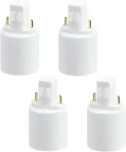Geesatis 4 Pcs Light Socket Adapter Gx23 to E27 Converters Lamp Holder